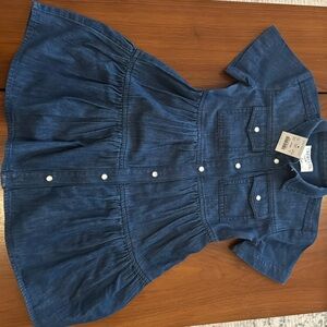 Tags on Jcrew Denim button up dress. Size 4